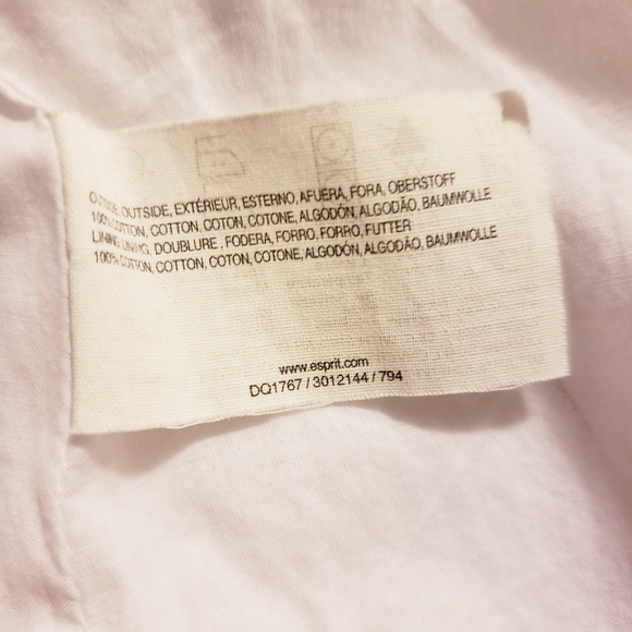 Esprit Sleeveless White Cotton Summer Dress - Picture 6 of 6